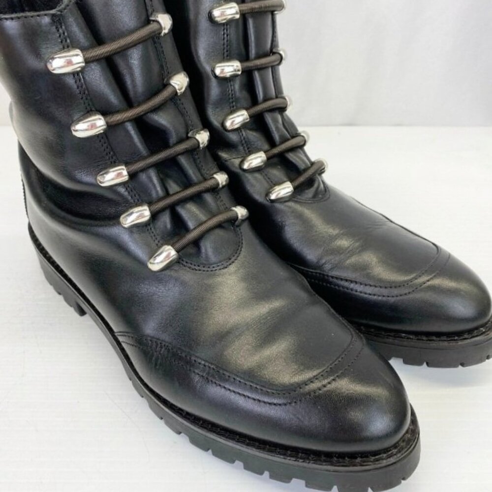 Fabianelli black leather ankle boots